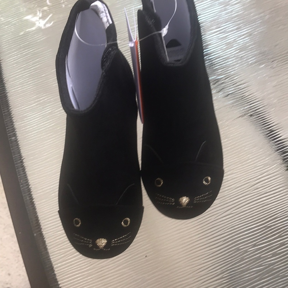 New Gymboree Black Suede Kitty Booties 9